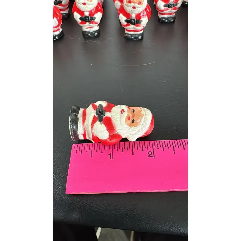 Lot of 36 Vintage Santa Blow Mold String Light Covers 2 inches